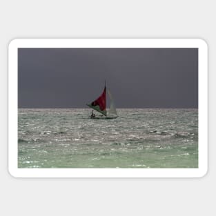 Sailing Boat, Boracay Island, Philippines Sticker